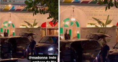 Madonna deixa o Copacabana Palace e dá ‘tchauzinho’ para fãs.